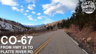 4K Travel Inside The Colorado Rockies On CO-67 - Wildfire - Highway 24 to N Platte River Road