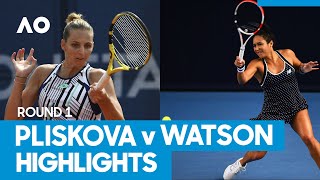 Kristyna Pliskova vs Heather Watson Match Highlights (1R) | Australian Open 2021