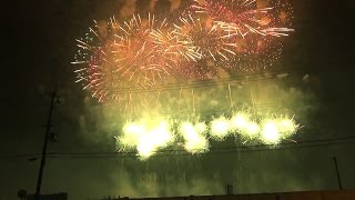 ［高画質FullHD］2016 教祖祭PL花火芸術 in 光丘カントリー倶楽部前から (打ち上げ場所から500m地点)