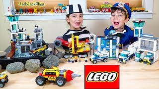Best LEGO PRISON BREAKS! Cops and Robbers Pretend Play Compilation  | JackJackPlays