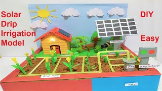 solar drip irrigation model for science fair project 3d [ agriculture farming ] | DIY | howtofunda