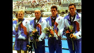 1996 Atlanta. Men's 4x100 medley relay. Selkov, Lopukhov, Pankratov, Popov - silver medal (3.37,55)