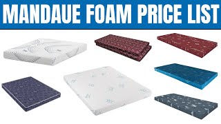 Mandaue Foam Price List 2024 | Single, Double, Queen, King Size Mattress Price in Philippines