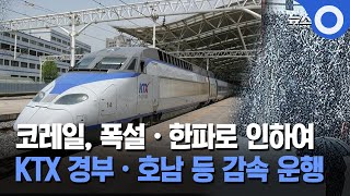 코레일, 폭설·한파로 인하여 KTX 경부·호남 등 감속 운행