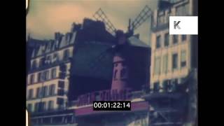 1940s, 1950s Paris, Montmartre, Moulin Rouge Windmill, Home Movies