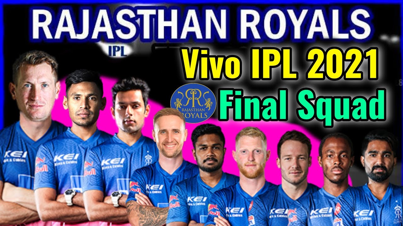 IPL 2021 Rajasthan Royals Full Squad | Rajasthan Royals Final Squad ...