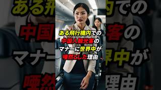 飛行機内での中国人観光客のマナーに世界中が唖然とした理由とは!? #海外の反応 #日本