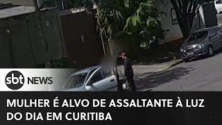 Mulher é alvo de assaltantes à luz do dia em Curitiba | SBT News na TV (23/01/23)