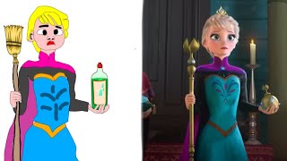 Frozen 2 Elsa funny Drawing memes -Try not To laugh