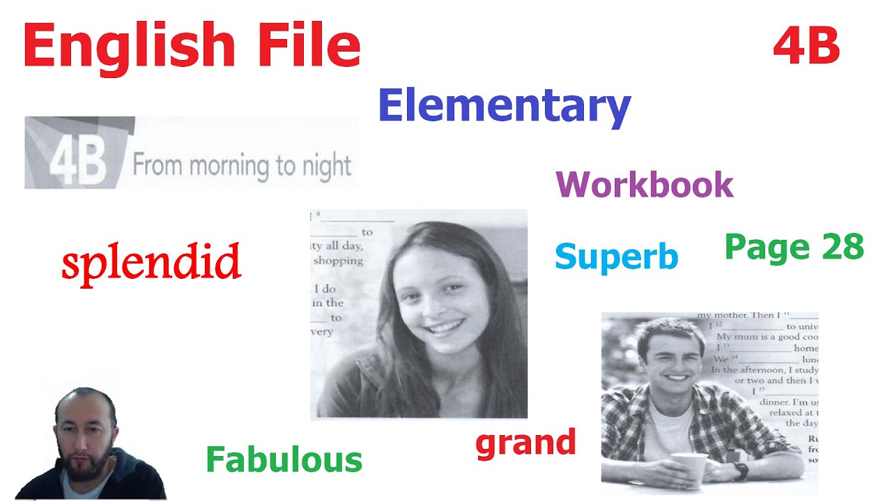 English File, Elementary, Workbook, 4B, Page 28 - YouTube