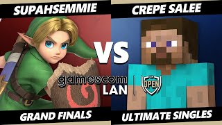 gamescom GRAND FINALS - Supahsemmie (Young Link) Vs. crêpe salée (Steve) Smash Ultimate - SSBU