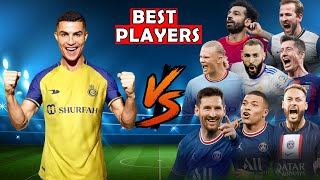 Ronaldo VS Best Football Players 😮🔥 (Messi Mbappe Neymar Haaland Benzema Neymar Salah Kane)