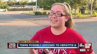 Teens possibly exposed to hepatitis A