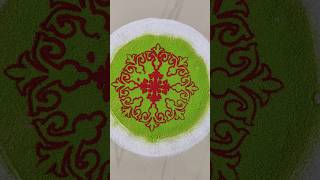 Easy stencils rangoli ❇️🌺#rangoli #ytshorts #yt #viralshorts #viralvideo #stencilart #stencil #art