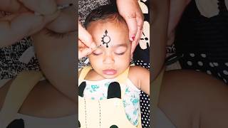 #cute babymakeup #babykajal #kajal tika designs for baby #kajala gara #babymakeup #kalatika#ytshorts