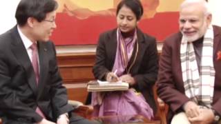 Indian PM Modi meets top management of POSCO