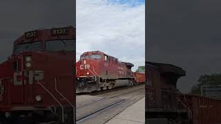 CP 8137 leads CPKC 230 in Waterloo, IN 6-28-2024