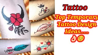 Unique Tattoo Design At Home with pen | Temporary Tattoo Design Ideas | Beautiful Tattoo Design