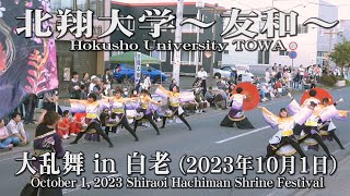 【北翔大学～友和～】2023年10月1日_大乱舞in白老_YOSAKOIソーラン_Hokusho University TOWA_Shiraoi Hachiman Shrine Festival