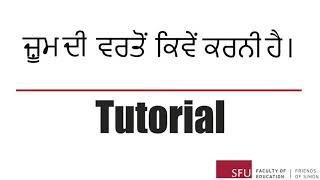 Friends of Simon Zoom Tutorial (Punjabi)