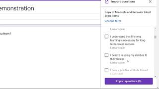 Use a test bank in google forms