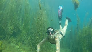 Freediving into a beautiful waters - Stifone river - Italy