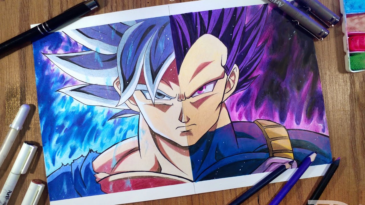 Dibujo A VEGETA Dios De La Destrucción VS GOKU | Nueva FORMA OFICIAL ...