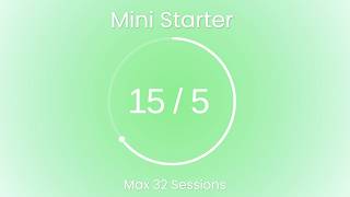 Mini Starter Pomodoro 15/5 | Mint Morning Mist 💚 32 Sessions | #98FF98 #BDFCC9 #E6FFF0