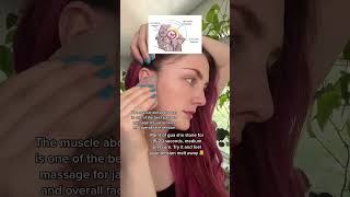 Easy face tension release! Massage this muscle daily and feel your scalp, jaw, and face relax
