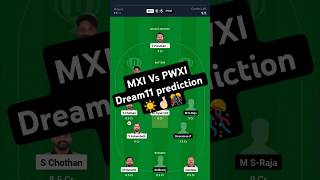 MXI Vs PWXI Dream11 prediction for today's match 🔥 | Pondicherry t10 league #dream11team #t10