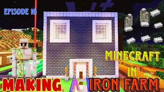 Building a unlimited iron farm in Minecraft (MINECRAFT EP.16)