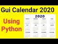 How To Create Gui Calendar Using Python | Python projects