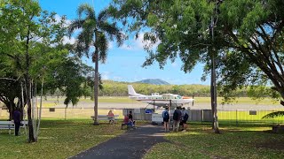 Flying from Cooktown to Cairns - with Hinterland Aviation. Long Final at Cairns ...