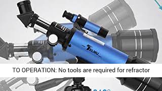 TELMU Telescope 70mm Aperture Refracting Telescope Review 2019 - Best Telescope For Kids