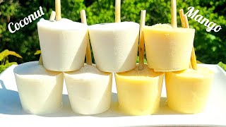 🇬🇭 ABELE WALLS/ GHANAIAN COCONUT/MANGO ICE CREAM RECIPE! SIMPLE AND EASY 😋😋