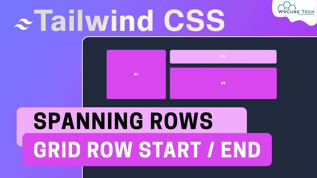 Tailwind CSS: How To Span Grid Rows? | Complete Tutorial - YouTube