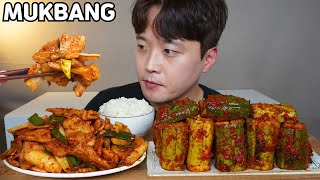 아내표 집밥🍚 대파제육볶음 오이김치 시래기된장무침 요리 먹방 Stir-fried Pork \u0026 Kimchi ASMR MUKBANG REAL SOUND EATING SHOW