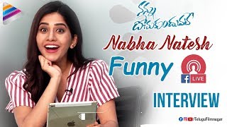 Nabha Natesh Facebook Live Interview | Nannu Dochukunduvate Movie | Sudheer Babu | Telugu FilmNagar