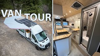 VAN TOUR | Transit Van Converted to Tiny Home for -Time VAN LIFE