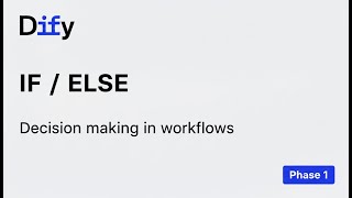 Dify Workflow – Phase 1 | If-Else Node: Conditional Flow Control