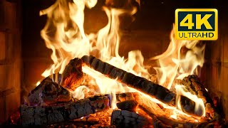 FIREPLACE 4K 🔥 Cozy Fire Background (12 HOURS). Fireplace video with Burning Logs \u0026 Fire Sounds