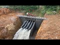 Man Builds a Powerful 4 Gate Mini Spillway