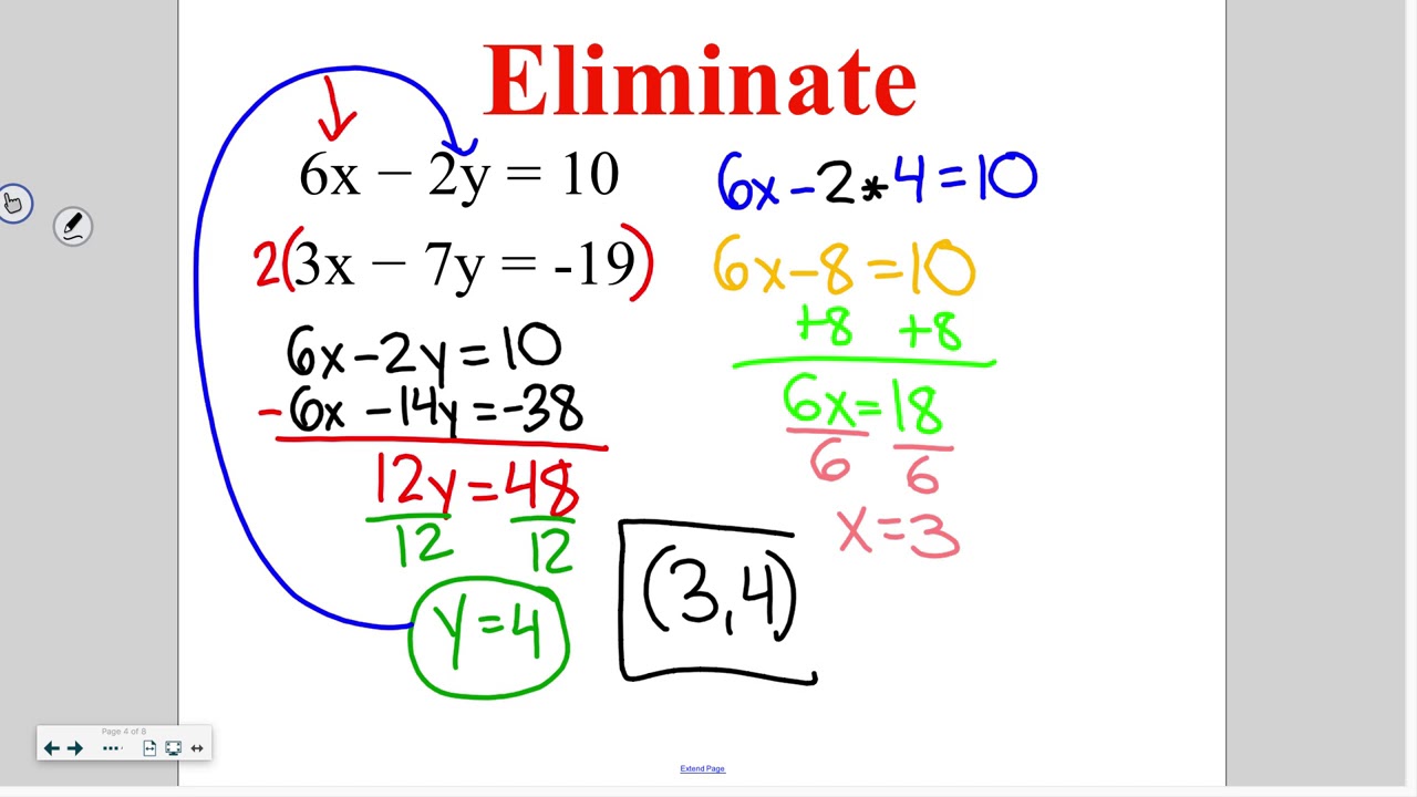 Algebra Elimination Using Multiplication