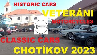 Vintage Cars - Historická auta a motocykly, 4. výstava veteránů v Chotíkově 2023.