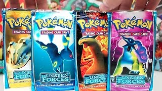 Opening 4 EX Unseen Forces Booster Packs!!