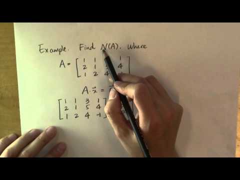 How to find the null space and the nullity of a matrix: Example How to find the null space and the nullity of a matrix: Example