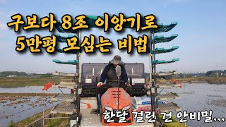 /효민농부/ 8조 이앙기 5만평 모심기! 30년 농부의 모심는 능력\u0026비법 전수받기 (모심는데 한달이 걸린다고..??)#농촌 #모내기 #농촌브이로그 #브이로그