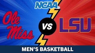 Ole Miss Rebels vs LSU Tigers | NCAA Men's Basketball LIVE Score