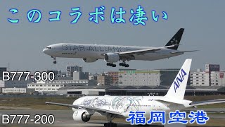 【PWエンジンサウンドが響く】福岡空港は近くて迫力が凄い！ANA鬼滅の刃じぇっとの離陸音！エバーエアーのスターアライアンス塗装機が！