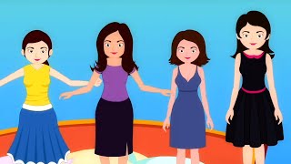Five Little Mommies, Cartoon Video and Fun Learning Rhyme for Kids